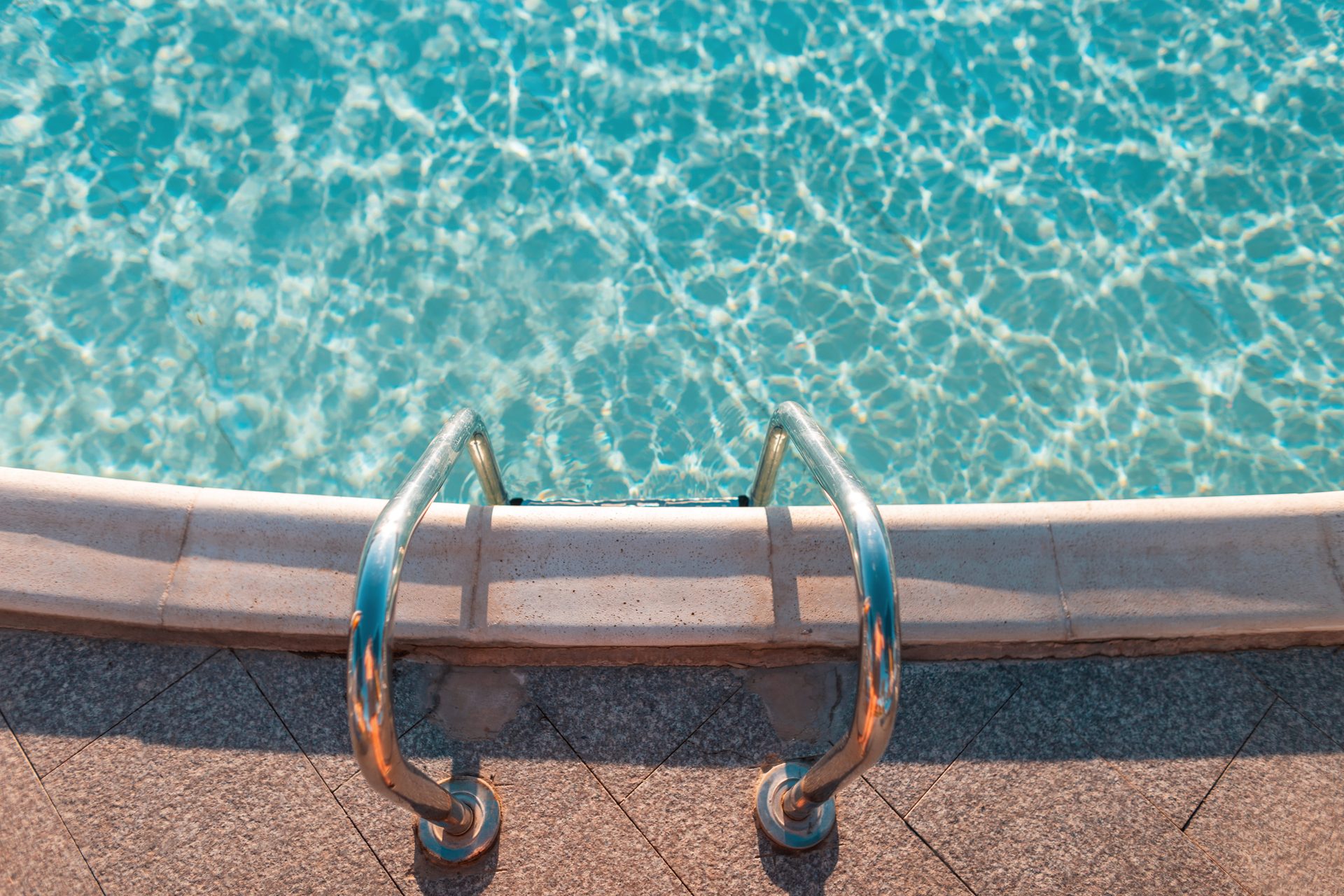 Crystal-clear serviced pool